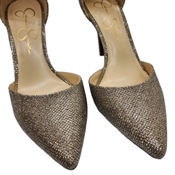 Jessica Simpson Women’s Glitter Ankle Strap Heels – Size 7.5 (Pre-Owned) - Picture 3 of 6
